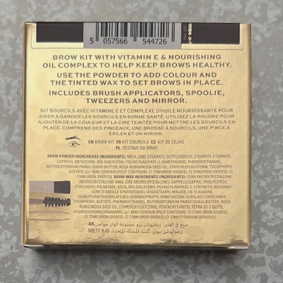 NEW - Revolution Pro Ultimate Brow Sculpt Kit On-The-Go Brows Ebony - Picture 2 of 2